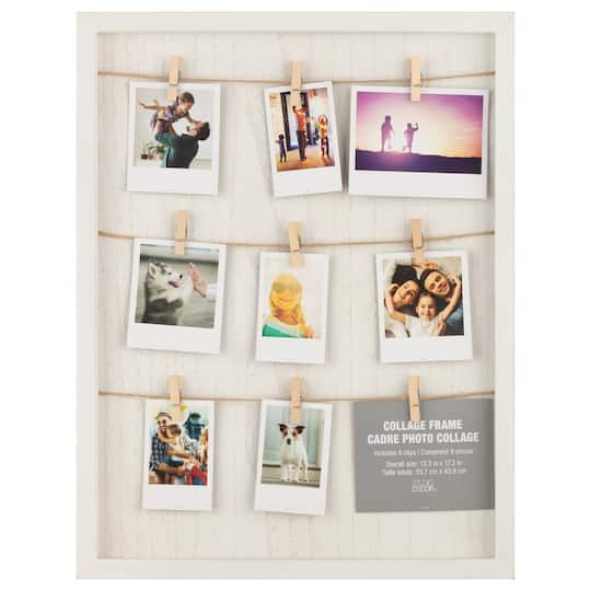 6 Pack: White Board 13.3&#x22; x 17.3&#x22; Collage Clip Frame by Studio D&#xE9;cor&#xAE;